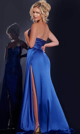 Ruched Satin Prom Dress